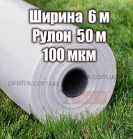 Пленка прозрачная (высший сорт) 6м ширина, 50м длина, 100мкм