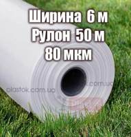 Пленка прозрачная (высший сорт) 6м ширина 50м длина 80мкм