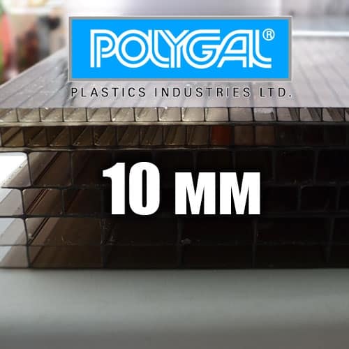 Лист бронзового стільникового полікарбонату 2.1х6м (POLYGAL), 10мм