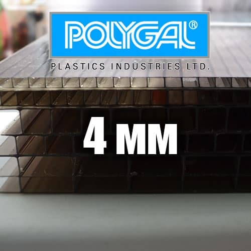 Лист бронзового стільникового полікарбонату 2.1х6м (POLYGAL), 4мм