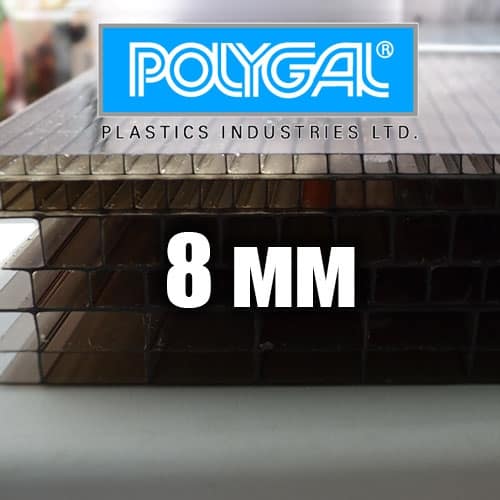 Лист бронзового стільникового полікарбонату 2.1х6м (POLYGAL), 8мм